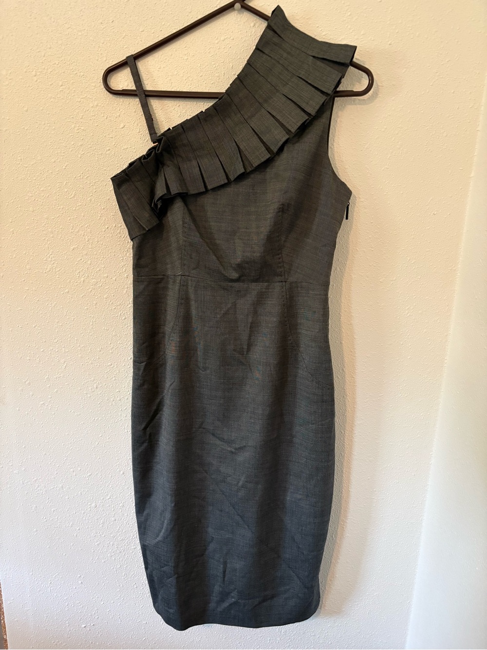 Ted Baker One Shoulder Ruffle Midi Dress